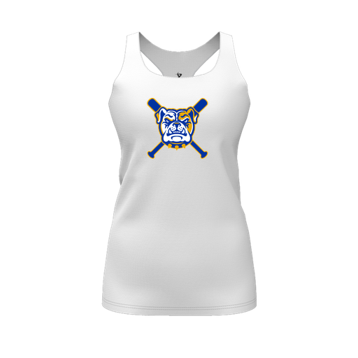 [FT0TRBWH-FYS-LOGO1] Decker Racerback Tank Top (Female Youth S, White, Logo 1)