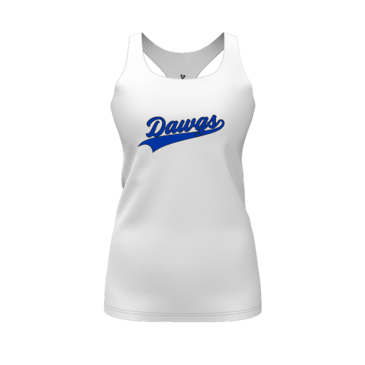 [FT0TRBWH-FYS-LOGO2] Decker Racerback Tank Top (Female Youth S, White, Logo 2)