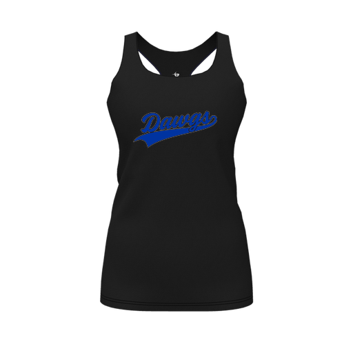 [CUS-DFW-RCBK-PER-BLK-FYS-LOGO2] Racerback Tank Top (Female Youth S, Black, Logo 2)