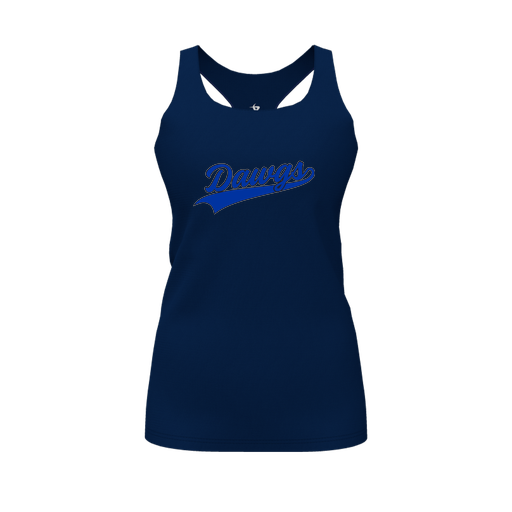 [CUS-DFW-RCBK-PER-NVY-FYS-LOGO2] Racerback Tank Top (Female Youth S, Navy, Logo 2)