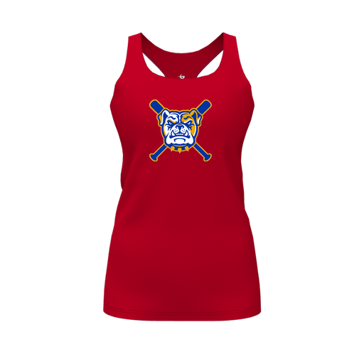 [CUS-DFW-RCBK-PER-RED-FYS-LOGO1] Racerback Tank Top (Female Youth S, Red, Logo 1)
