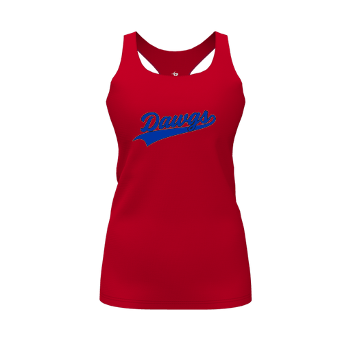 [CUS-DFW-RCBK-PER-RED-FYS-LOGO2] Racerback Tank Top (Female Youth S, Red, Logo 2)