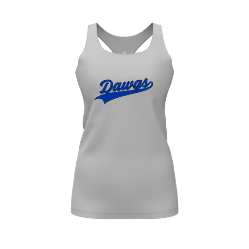 [CUS-DFW-RCBK-PER-GRY-FYS-LOGO2] Racerback Tank Top (Female Youth S, Gray, Logo 2)