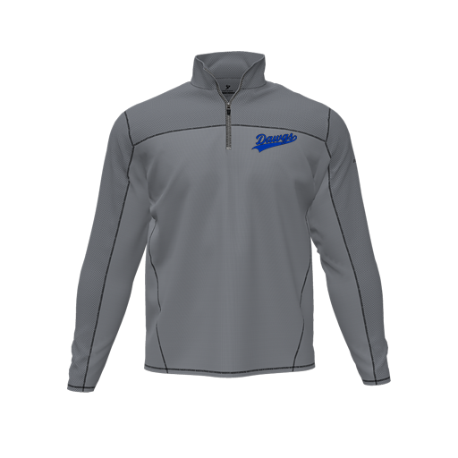 [CUS-DFW-QTRZ-PER-LSL-GRY-AS-LOGO2] Quarter Zip Pullover (Adult S, Gray, Logo 2)