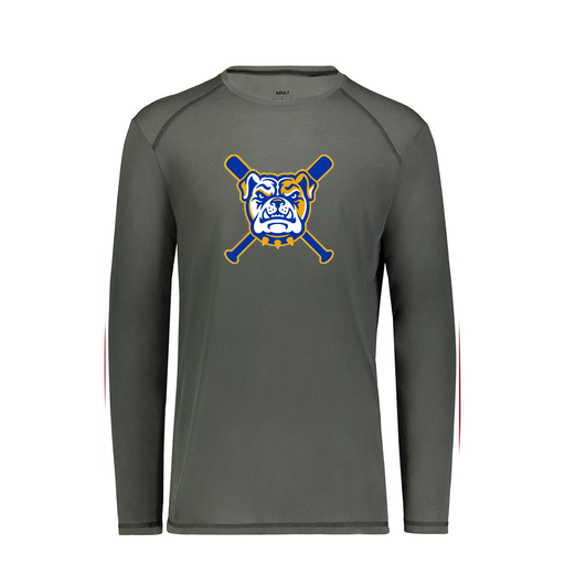 [6845.98D.S-LOGO1] Men's SoftTouch Long Sleeve (Adult S, Gray, Logo 1)