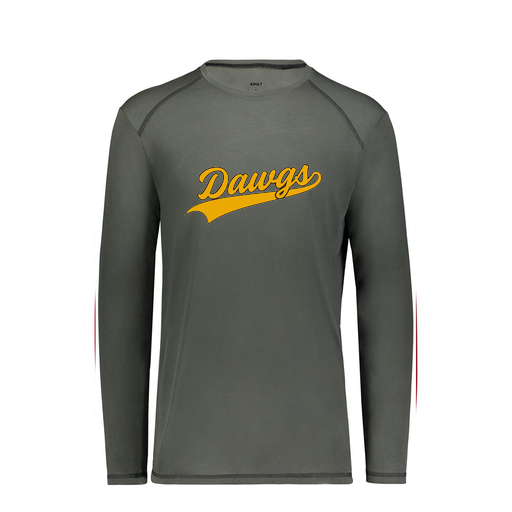 [6845.98D.S-LOGO3] Men's SoftTouch Long Sleeve (Adult S, Gray, Logo 3)