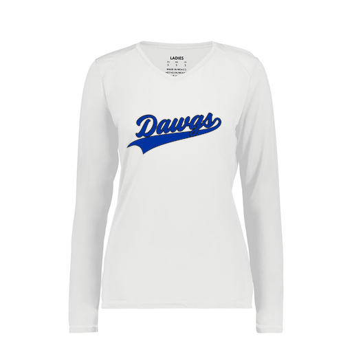 [6847.005.XS-LOGO2] Women's SoftTouch Long Sleeve (Female Adult XS, White, Logo 2)