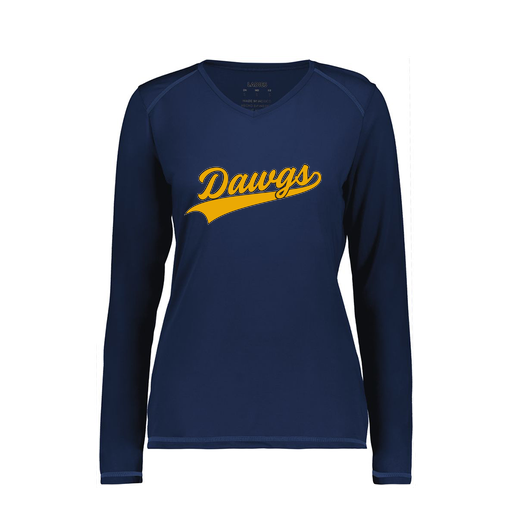 [6847.065.XS-LOGO3] Women's SoftTouch Long Sleeve (Female Adult XS, Navy, Logo 3)