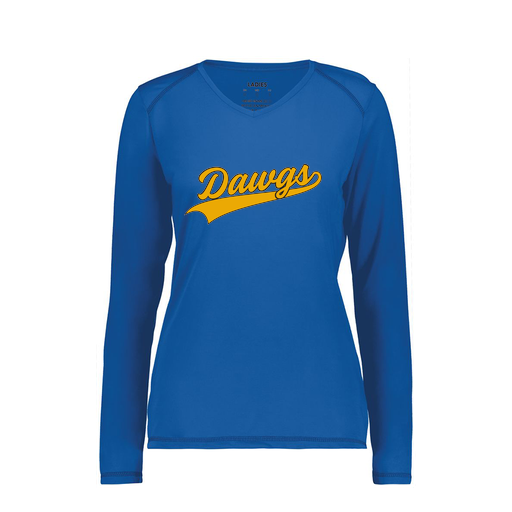 [6847.060.XS-LOGO3] Women's SoftTouch Long Sleeve (Female Adult XS, Royal, Logo 3)