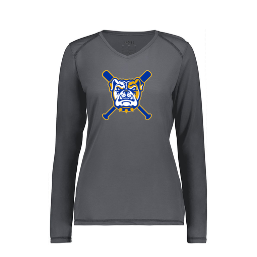 [6847.98D.XS-LOGO1] Women's SoftTouch Long Sleeve (Female Adult XS, Gray, Logo 1)