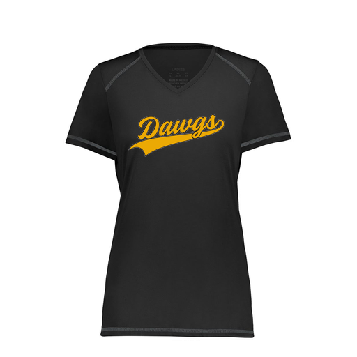 [6844.080.XS-LOGO3] Women's SoftTouch Short Sleeve (Female Adult XS, Black, Logo 3)