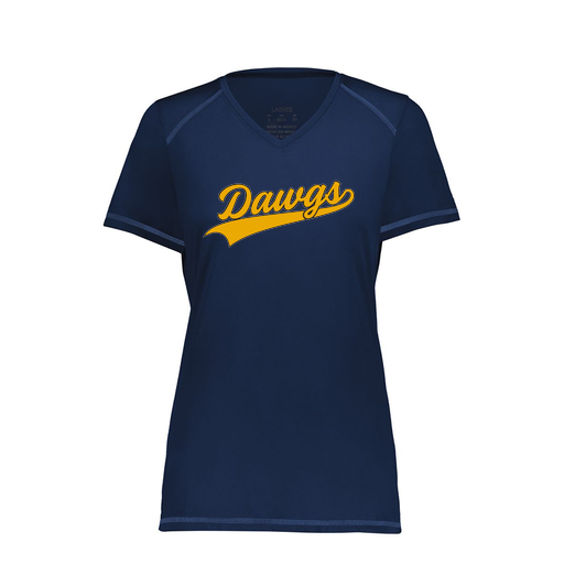 [6844.065.XS-LOGO3] Women's SoftTouch Short Sleeve (Female Adult XS, Navy, Logo 3)