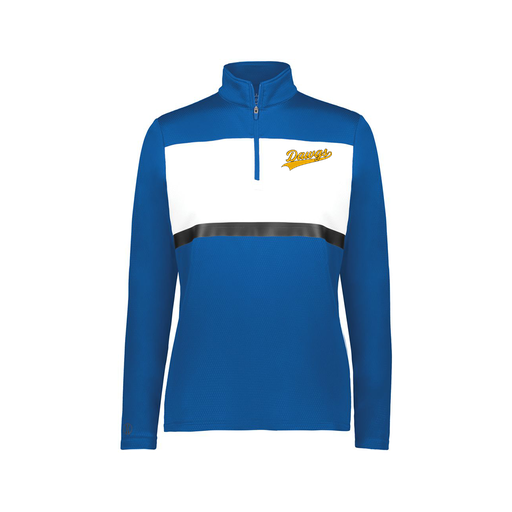 [222791.280.XS-LOGO3] Ladies Bold 1/4 Zip Pullover (Female Adult XS, Royal, Logo 3)