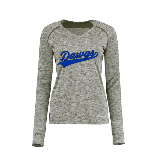 [222770.K94.XS-LOGO2] Ladies Electric Long Sleeve Shirt (Female Adult XS, Gray, Logo 2)