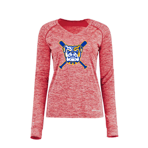 [222770.T20.XS-LOGO1] Ladies Electric Long Sleeve Shirt (Female Adult XS, Red, Logo 1)