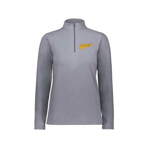 [6864.059.XS-LOGO3] Ladies MicroFleece 1/4 Zip Pullover (Female Adult XS, Gray, Logo 3)