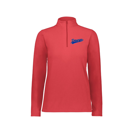[6864.083.XS-LOGO2] Ladies MicroFleece 1/4 Zip Pullover (Female Adult XS, Red, Logo 2)