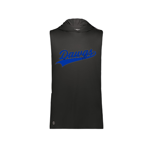 [222590.080.XS-LOGO2] Men's CoolDry Sleeveless Hoodie (Adult XS, Black, Logo 2)