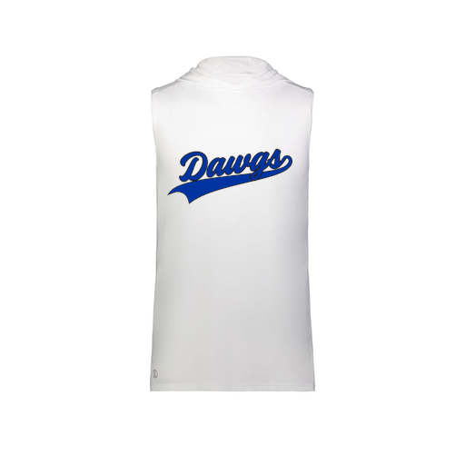 [222590.005.XS-LOGO2] Men's CoolDry Sleeveless Hoodie (Adult XS, White, Logo 2)