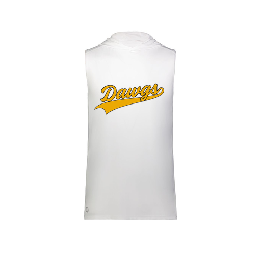 [222590.005.XS-LOGO3] Men's CoolDry Sleeveless Hoodie (Adult XS, White, Logo 3)