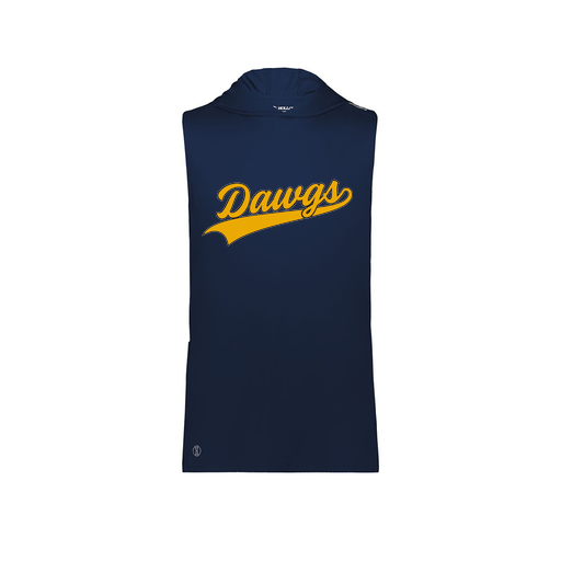 [222590.065.XS-LOGO3] Men's CoolDry Sleeveless Hoodie (Adult XS, Navy, Logo 3)