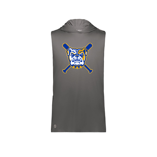[222590.98D.XS-LOGO1] Men's CoolDry Sleeveless Hoodie (Adult XS, Gray, Logo 1)