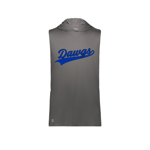 [222590.98D.XS-LOGO2] Men's CoolDry Sleeveless Hoodie (Adult XS, Gray, Logo 2)