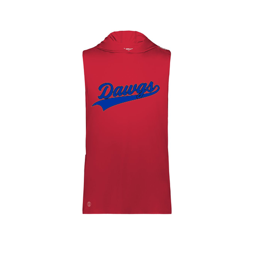 [222590.083.XS-LOGO2] Men's CoolDry Sleeveless Hoodie (Adult XS, Red, Logo 2)