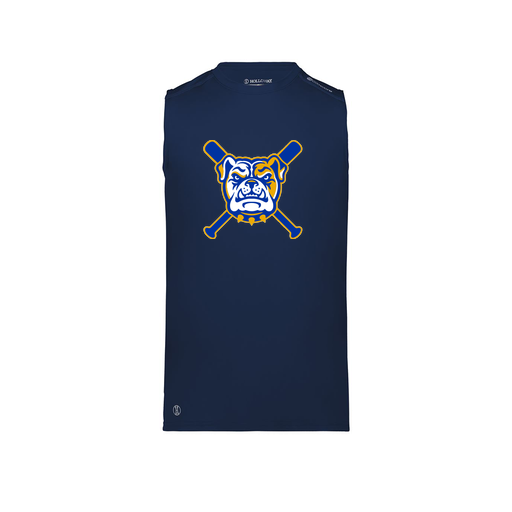 [222593.065.S-LOGO1] Men's CoolDry TankTop (Adult S, Navy, Logo 1)
