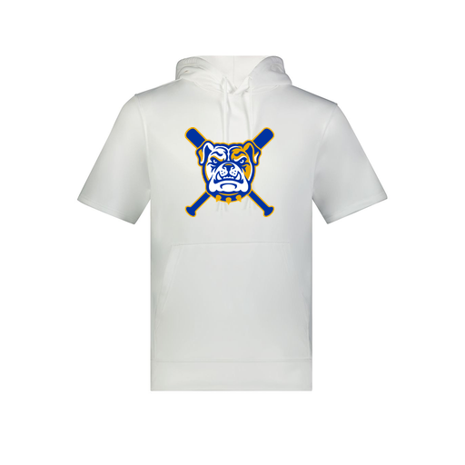 [6871.005.S-LOGO1] Men's Dri Fit Short Sleeve Hoodie (Adult S, White, Logo 1)