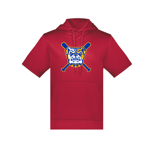 [6871.083.S-LOGO1] Men's Dri Fit Short Sleeve Hoodie (Adult S, Red, Logo 1)