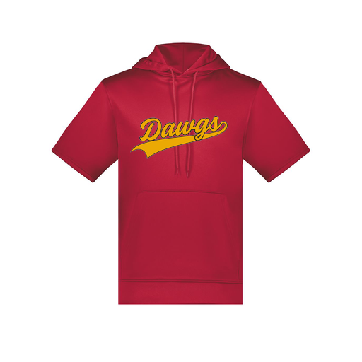 [6871.083.S-LOGO3] Men's Dri Fit Short Sleeve Hoodie (Adult S, Red, Logo 3)