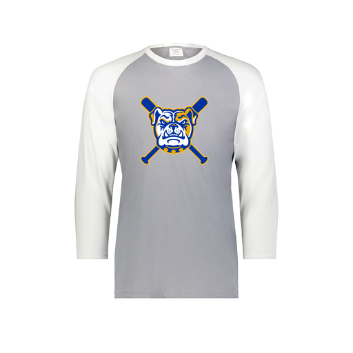 [6880.74S.S-LOGO1] Youth Vintage 3/4 T-Shirt (Youth S, White, Logo 1)