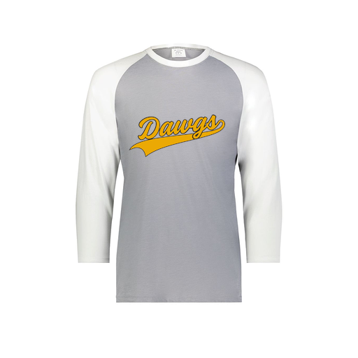 [6880.74S.S-LOGO3] Youth Vintage 3/4 T-Shirt (Youth S, White, Logo 3)