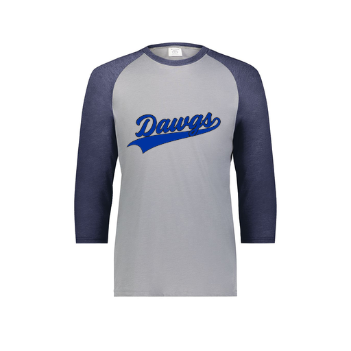 [6880.29V.S-LOGO2] Youth Vintage 3/4 T-Shirt (Youth S, Navy, Logo 2)