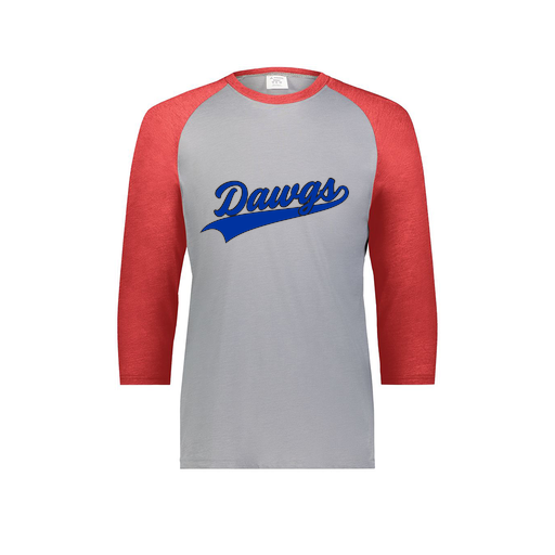 [6880.27V.S-LOGO2] Youth Vintage 3/4 T-Shirt (Youth S, Red, Logo 2)