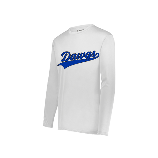 [222822.005.XS-LOGO2] Men's LS Smooth Sport Shirt (Adult XS, White, Logo 2)