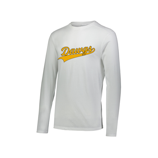 [FTLCUBWH-AXS-LOGO3] Decker Men's Tri-Blend T-Shirt - Long Sleeve (Adult XS, White, Logo 3)
