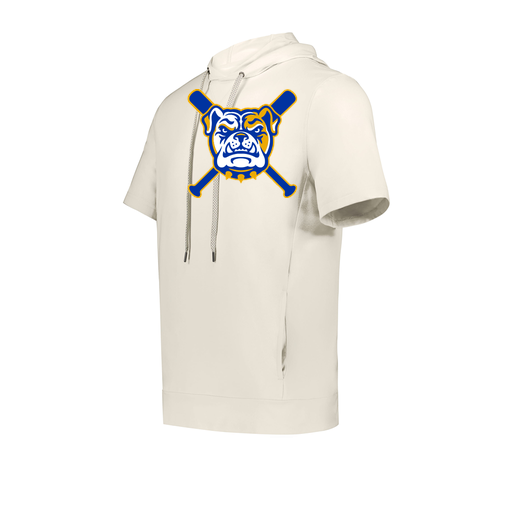 [222505.907.S-LOGO1] Men's Venturs Soft Knit Short Sleeve Hoodie (Adult S, White, Logo 1)