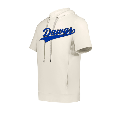 [222505.907.S-LOGO2] Men's Venturs Soft Knit Short Sleeve Hoodie (Adult S, White, Logo 2)