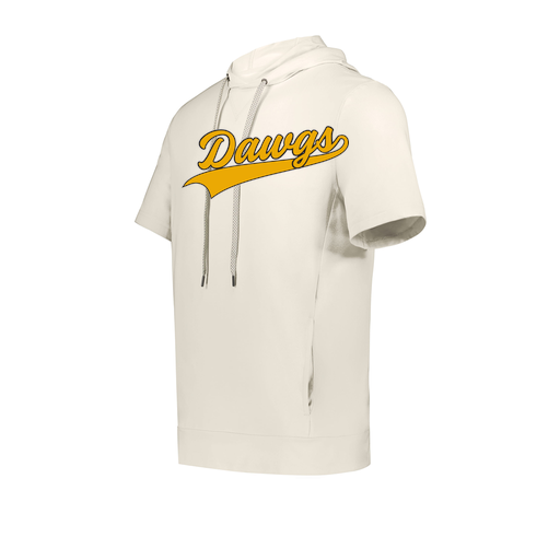 [222505.907.S-LOGO3] Men's Venturs Soft Knit Short Sleeve Hoodie (Adult S, White, Logo 3)