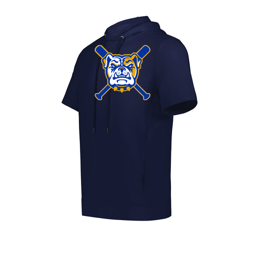 [222505.065.S-LOGO1] Men's Venturs Soft Knit Short Sleeve Hoodie (Adult S, Navy, Logo 1)