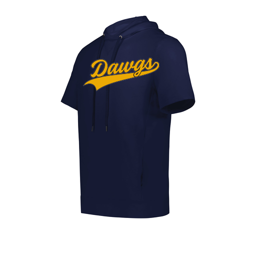 [222505.065.S-LOGO3] Men's Venturs Soft Knit Short Sleeve Hoodie (Adult S, Navy, Logo 3)