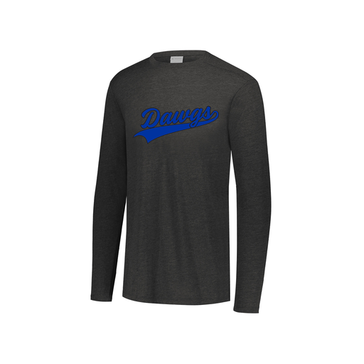 [FTLCUBBK-YS-LOGO2] Decker Youth Tri-Blend T-Shirt - Long Sleeve (Youth S, Black, Logo 2)