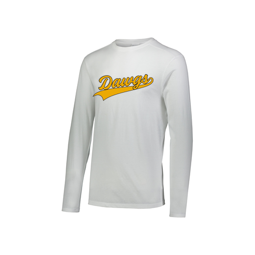 [3076.005.S-LOGO3] Youth LS Ultra-blend T-Shirt (Youth S, White, Logo 3)