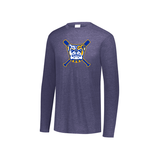 [3076.72N.S-LOGO1] Youth LS Ultra-blend T-Shirt (Youth S, Navy, Logo 1)