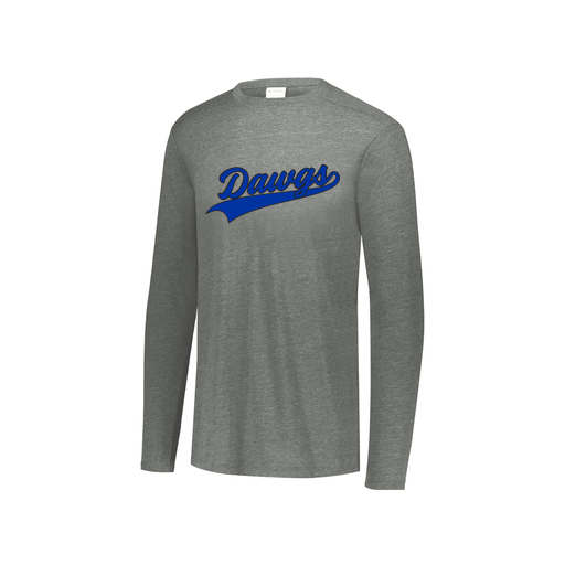 [FTLCUBGY-YS-LOGO2] Decker Youth Tri-Blend T-Shirt - Long Sleeve (Youth S, Gray, Logo 2)
