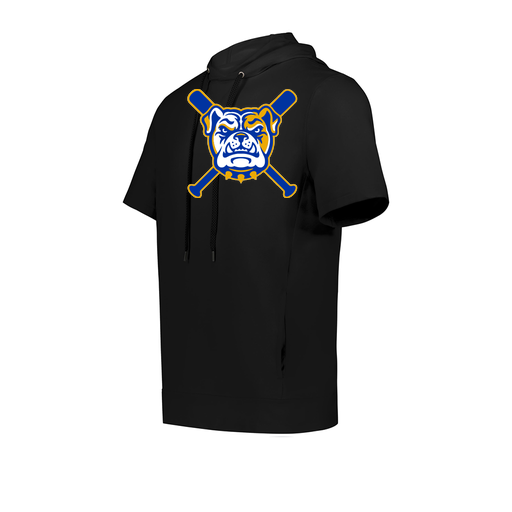 [222605.080.S-LOGO1] YOUTH VENTURA SOFT KNIT SHORT SLEEVE HOODIE (Youth S, Black, Logo 1)