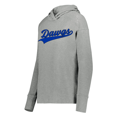 [222798-SIL-FAXS-LOGO2] Ladies Ventura Thin Knit Hoodie (Female Adult XS, Silver, Logo 2)