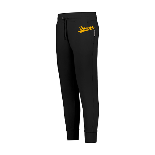 [222799.080.XS-LOGO3] LADIES VENTURA SOFT KNIT JOGGER (Female Adult XS, Black, Logo 3)